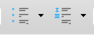 Bulleted and Numbering icons in Formatting toolbar in LibreOffice Writer