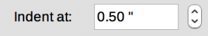Indent At setting in Bullets and Numbering dialog in LibreOffice