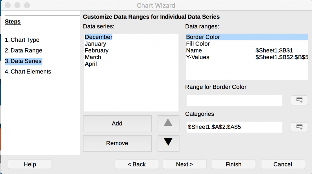 Data Series step in LibreOffice Calc