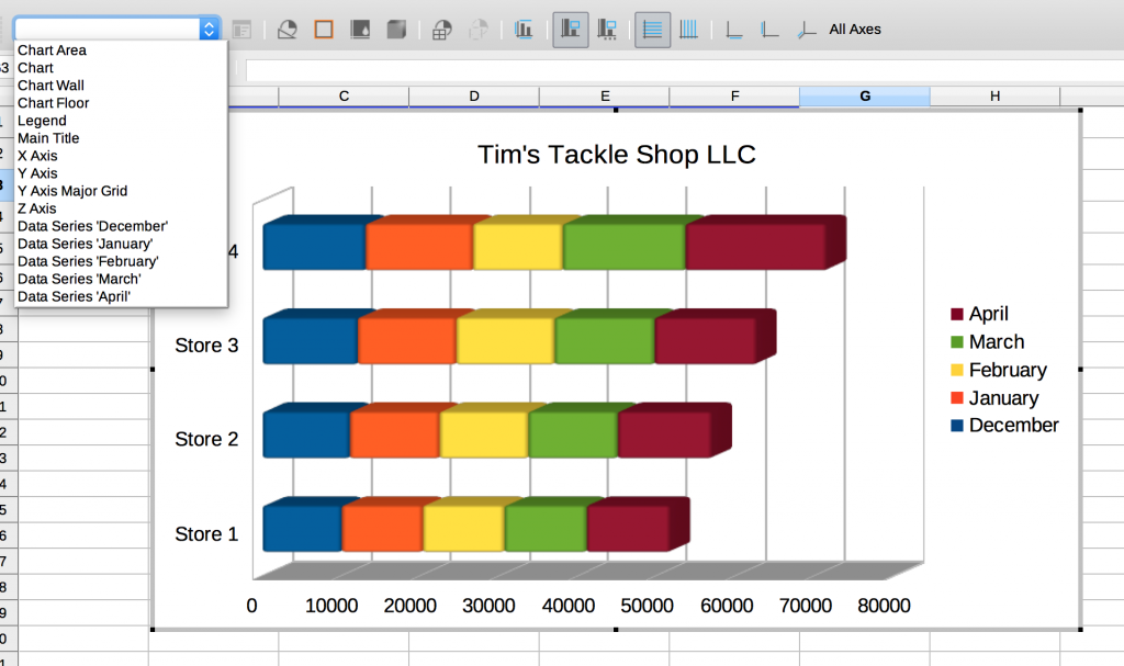 Formatting toolbar in LibreOffice Calc